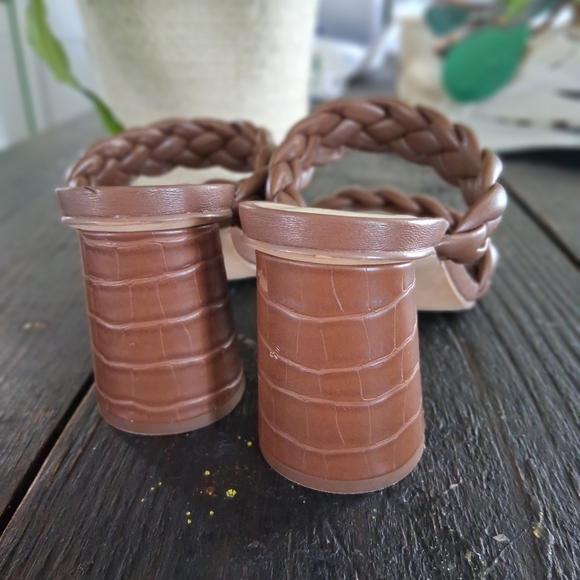 Dolce Vita Chocolate Braided Heels - Picture 3 of 7